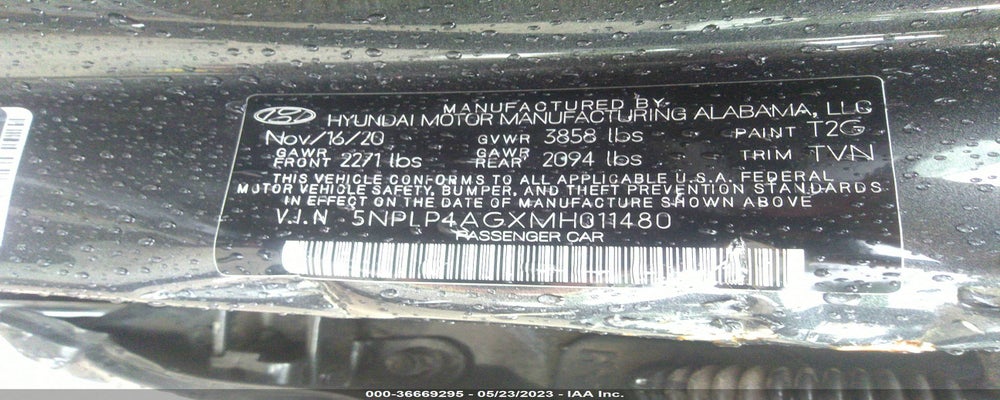 5NPLP4AGXMH011480 2021 HYUNDAI ELANTRA photo no. 9
