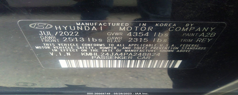 KMHL24JA4PA248824 2023 HYUNDAI SONATA photo no. 9