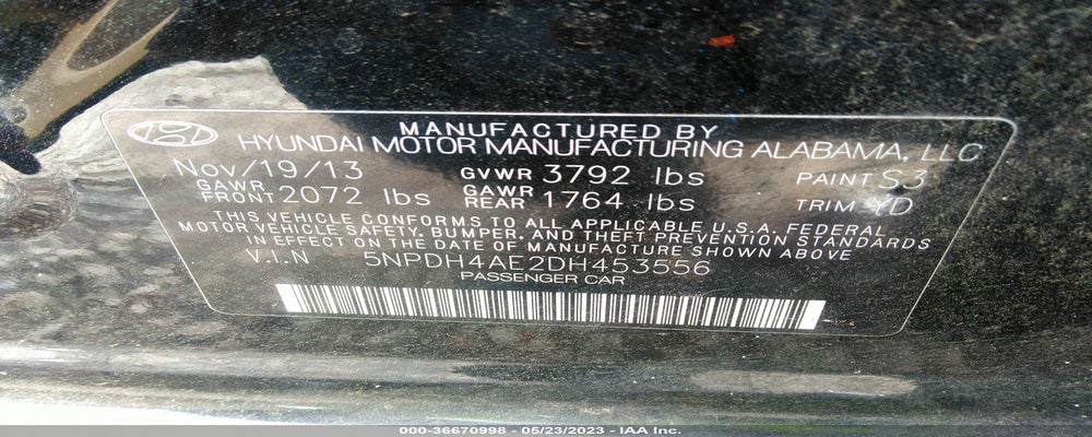 5NPDH4AE2DH453556 2013 HYUNDAI ELANTRA photo no. 9