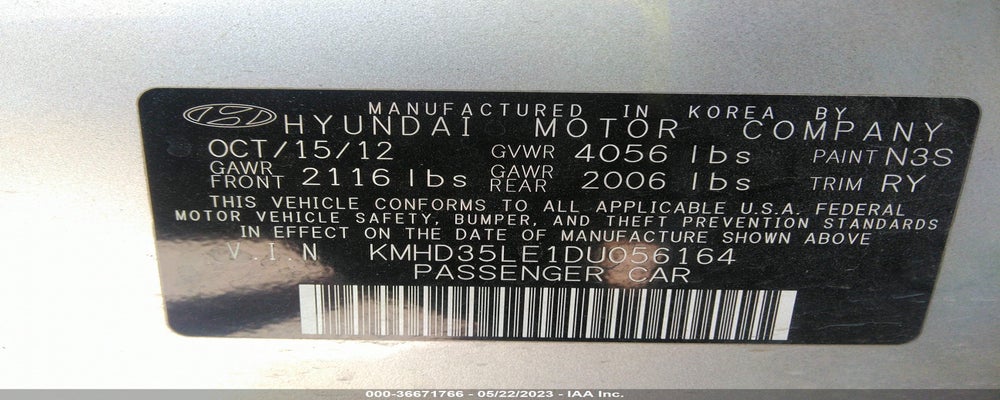 KMHD35LE1DU056164 2013 HYUNDAI ELANTRA GT photo no. 9