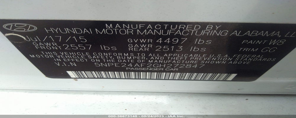 5NPE24AF2GH272847 2016 HYUNDAI SONATA photo no. 9