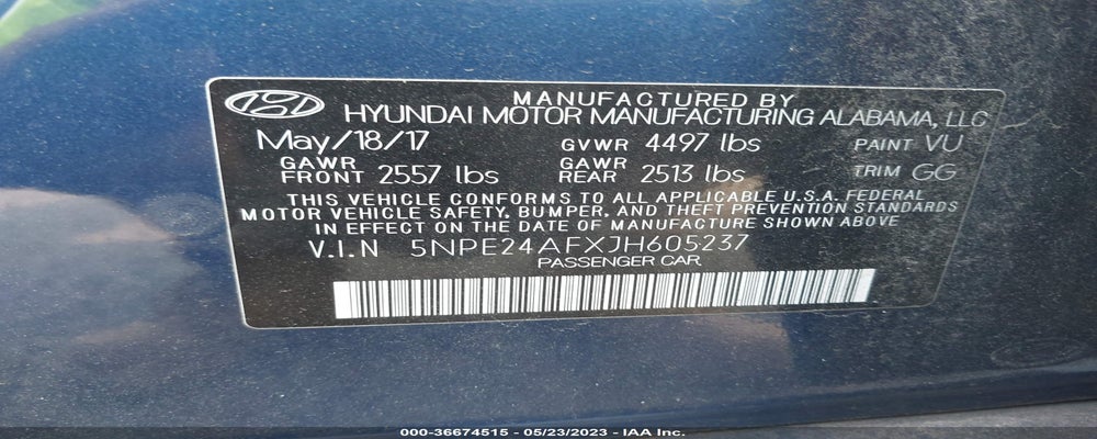 5NPE24AFXJH605237 2018 HYUNDAI SONATA photo no. 9