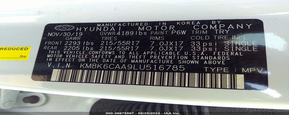 KM8K6CAA9LU516785 2020 HYUNDAI KONA photo no. 9