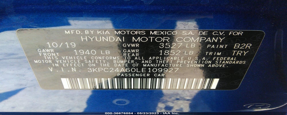 3KPC24A60LE109927 2020 HYUNDAI ACCENT photo no. 9