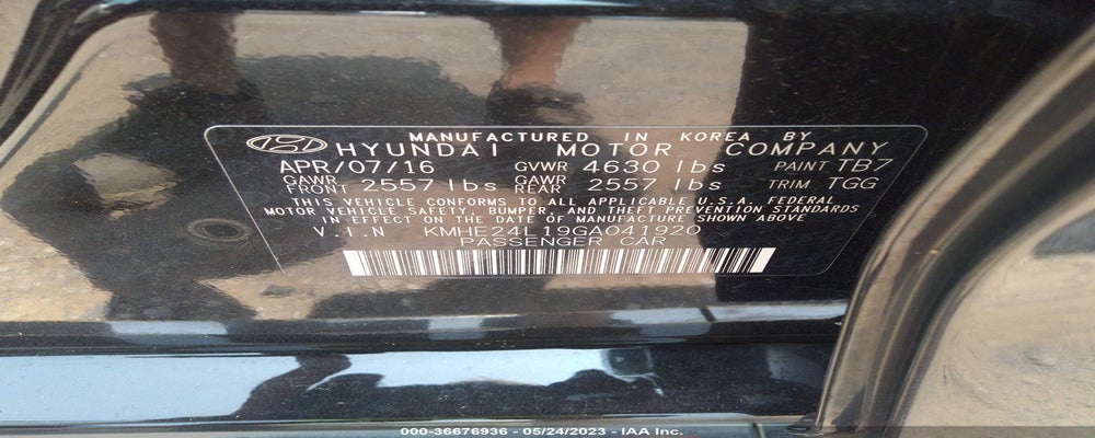 KMHE24L19GA041920 2016 HYUNDAI SONATA HYBRID photo no. 9