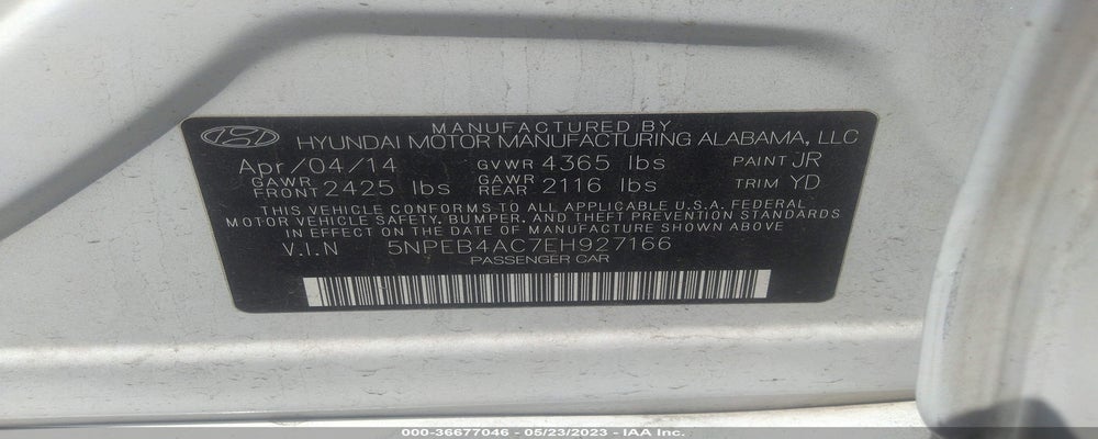5NPEB4AC7EH927166 2014 HYUNDAI SONATA photo no. 9