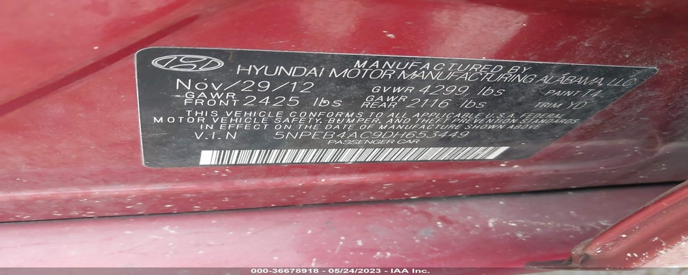 5NPEB4AC9DH653449 2013 HYUNDAI SONATA photo no. 9