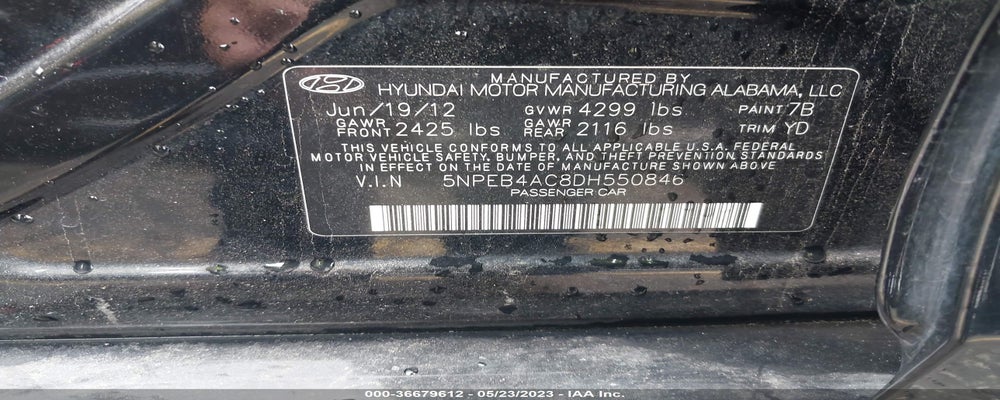 5NPEB4AC8DH550846 2013 HYUNDAI SONATA photo no. 9