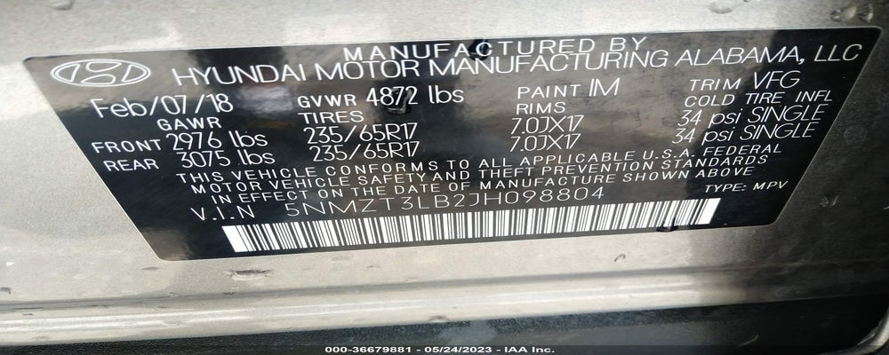 5NMZT3LB2JH098804 2018 HYUNDAI SANTA FE SPORT photo no. 9