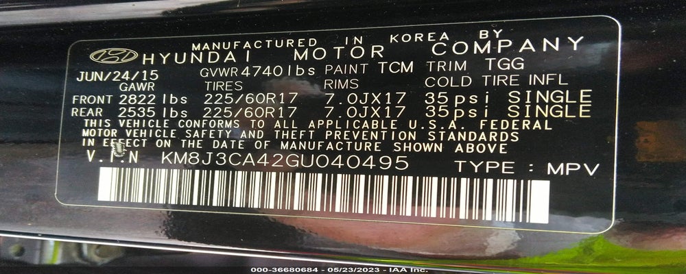 KM8J3CA42GU040495 2016 HYUNDAI TUCSON photo no. 9