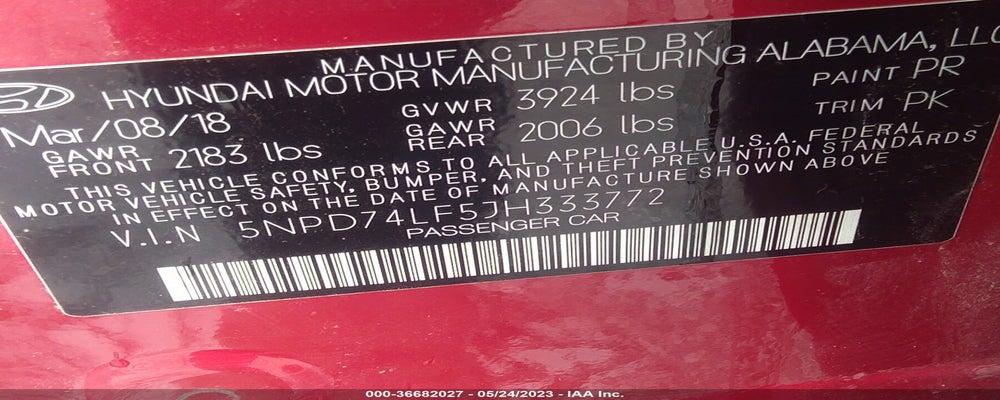 5NPD74LF5JH333772 2018 HYUNDAI ELANTRA photo no. 9