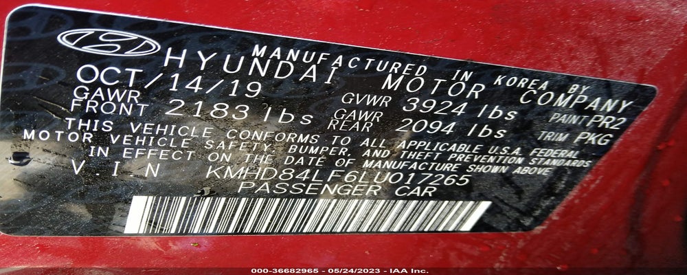 KMHD84LF6LU017265 2020 HYUNDAI ELANTRA photo no. 9