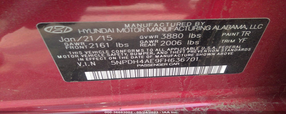 5NPDH4AE9FH636701 2015 HYUNDAI ELANTRA photo no. 9