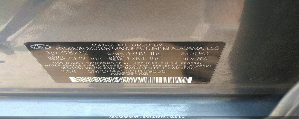 5NPDH4AE2DH169036 2013 HYUNDAI ELANTRA photo no. 9