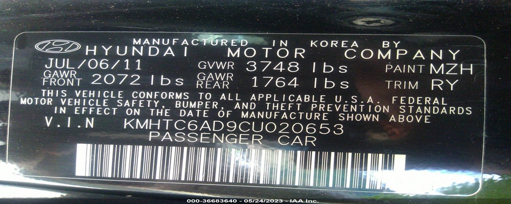 KMHTC6AD9CU020653 2012 HYUNDAI VELOSTER photo no. 9