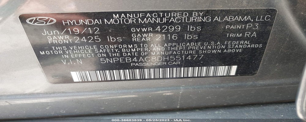 5NPEB4AC8DH551477 2013 HYUNDAI SONATA photo no. 9