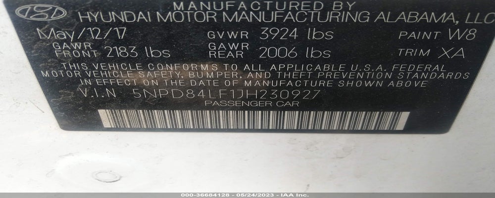 5NPD84LF1JH230927 2018 HYUNDAI ELANTRA photo no. 9