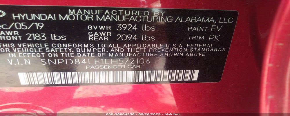 5NPD84LF1LH572106 2020 HYUNDAI ELANTRA photo no. 9
