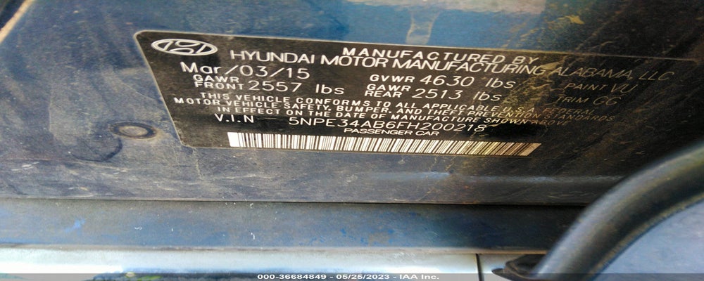 5NPE34AB6FH200218 2015 HYUNDAI SONATA photo no. 9