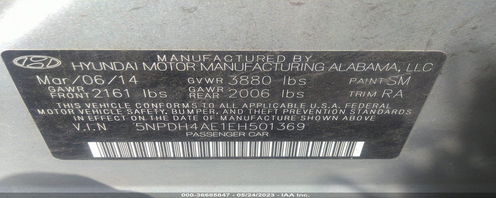 5NPDH4AE1EH501369 2014 HYUNDAI ELANTRA photo no. 9