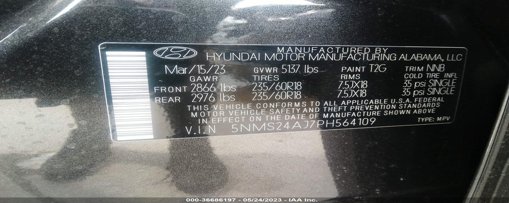5NMS24AJ7PH564109 2023 HYUNDAI SANTA FE photo no. 9