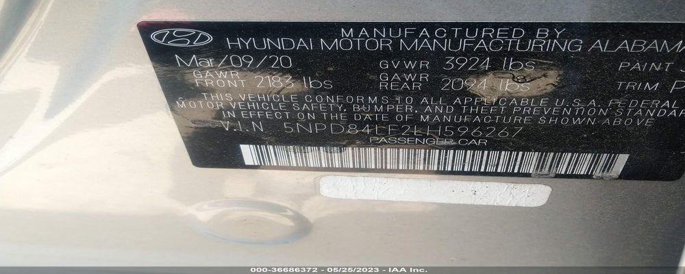 5NPD84LF2LH596267 2020 HYUNDAI ELANTRA photo no. 9