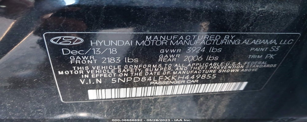 5NPD84LFXKH449855 2019 HYUNDAI ELANTRA photo no. 9