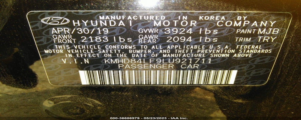 KMHD84LF9LU921711 2020 HYUNDAI ELANTRA photo no. 9