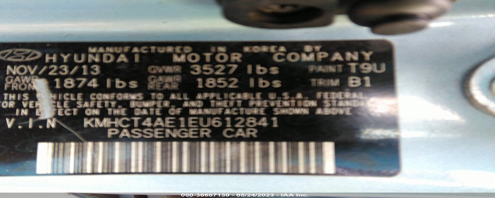 KMHCT4AE1EU612841 2014 HYUNDAI ACCENT photo no. 9