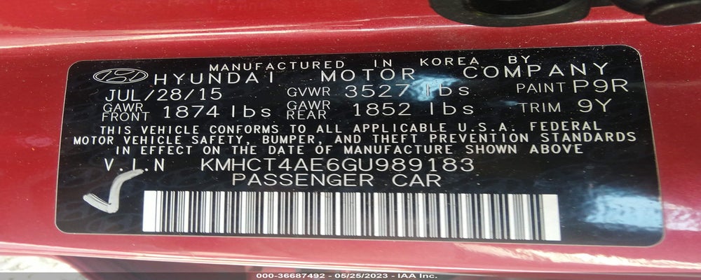KMHCT4AE6GU989183 2016 HYUNDAI ACCENT photo no. 9