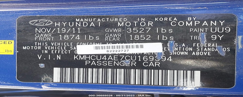 KMHCU4AE7CU169394 2012 HYUNDAI ACCENT photo no. 9