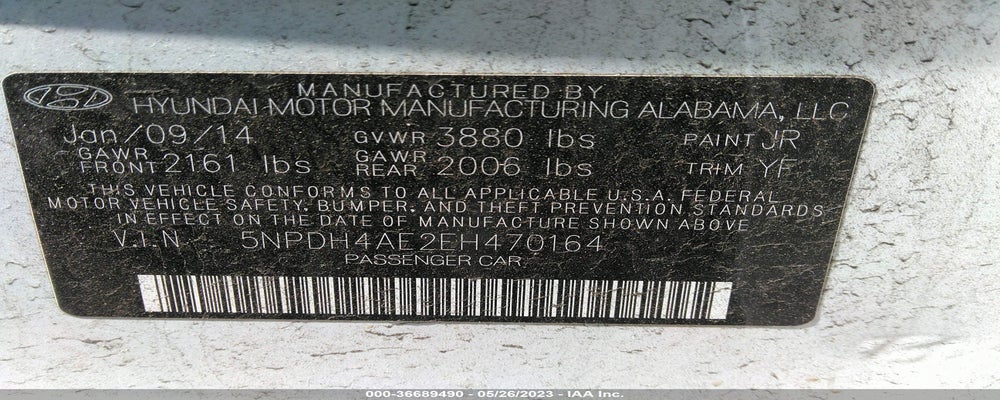5NPDH4AE2EH470164 2014 HYUNDAI ELANTRA photo no. 9