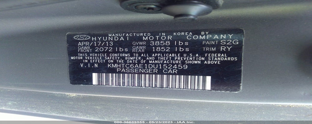 KMHTC6AE1DU152459 2013 HYUNDAI VELOSTER photo no. 9