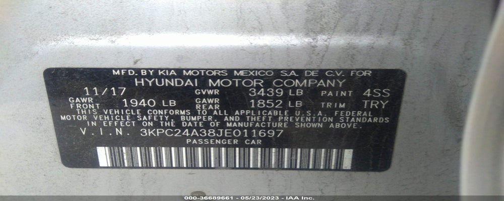 3KPC24A38JE011697 2018 HYUNDAI ACCENT photo no. 9