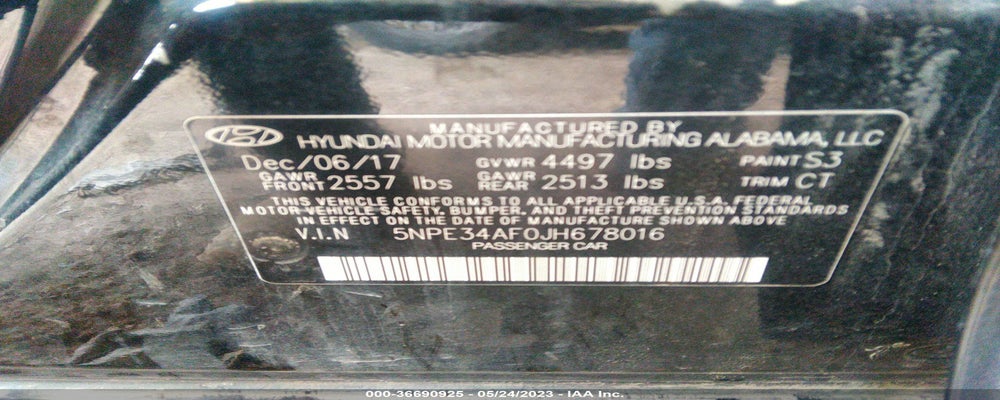 5NPE34AF0JH678016 2018 HYUNDAI SONATA photo no. 9
