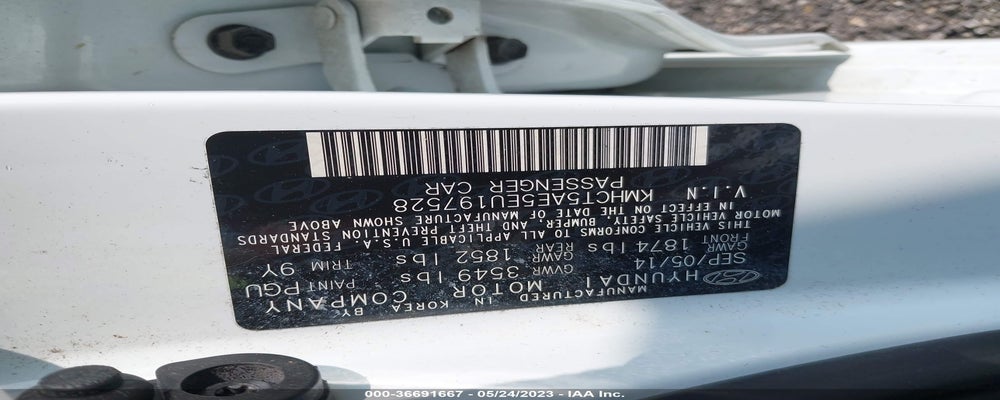 KMHCT5AE5EU197528 2014 HYUNDAI ACCENT photo no. 9