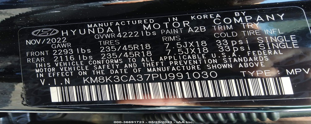 KM8K3CA37PU991030 2023 HYUNDAI KONA photo no. 9