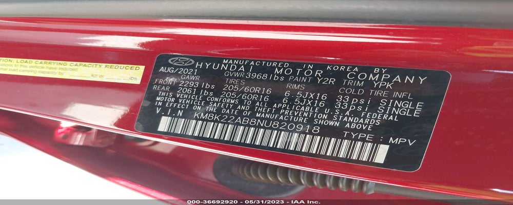 KM8K22AB8NU820918 2022 HYUNDAI KONA photo no. 9