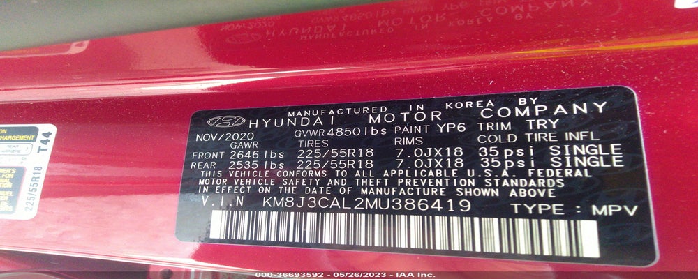 KM8J3CAL2MU386419 2021 HYUNDAI TUCSON photo no. 9