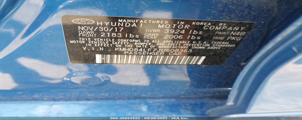 KMHD84LF7JU608363 2018 HYUNDAI ELANTRA photo no. 9