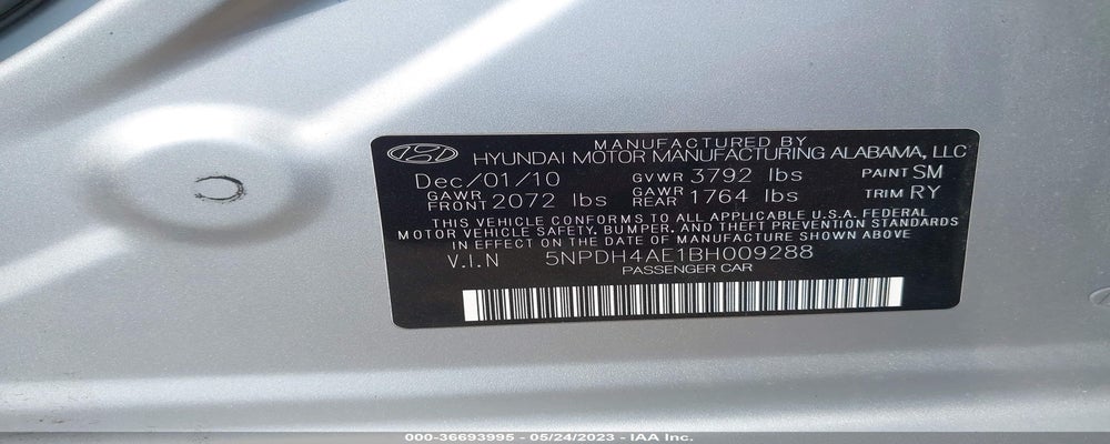 5NPDH4AE1BH009288 2011 HYUNDAI ELANTRA photo no. 9