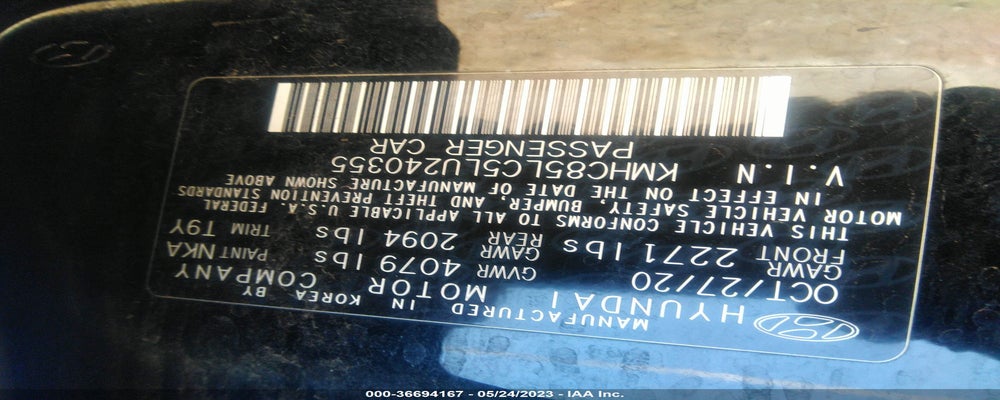 KMHC85LC5LU240355 2020 HYUNDAI IONIQ HYBRID photo no. 9