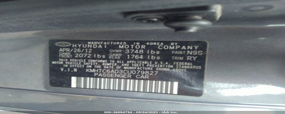 KMHTC6AD3CU079827 2012 HYUNDAI VELOSTER photo no. 9
