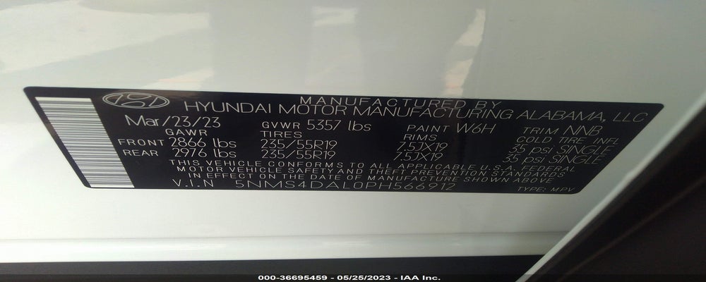 5NMS4DAL0PH566912 2023 HYUNDAI SANTA FE photo no. 9