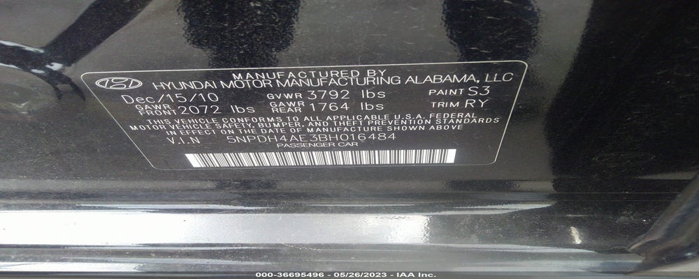 5NPDH4AE3BH016484 2011 HYUNDAI ELANTRA photo no. 9