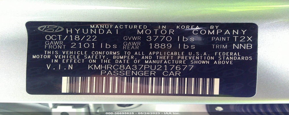 KMHRC8A37PU217677 2023 HYUNDAI VENUE photo no. 9