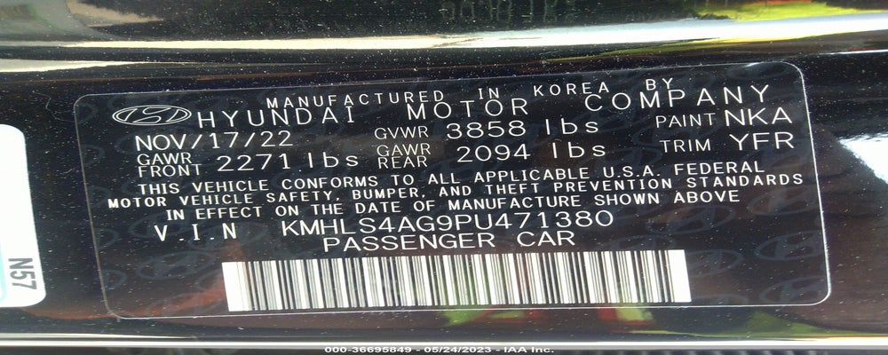 KMHLS4AG9PU471380 2023 HYUNDAI ELANTRA photo no. 9