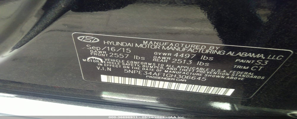 5NPE34AF1GH306645 2016 HYUNDAI SONATA photo no. 9