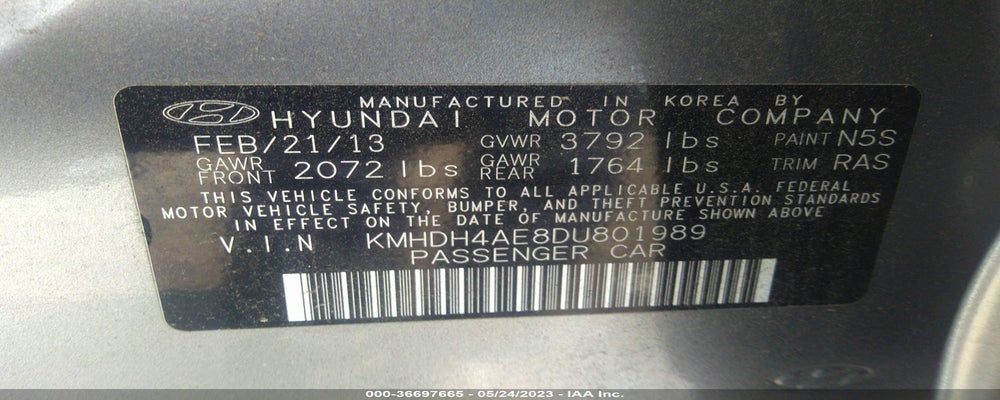 KMHDH4AE8DU801989 2013 HYUNDAI ELANTRA photo no. 9