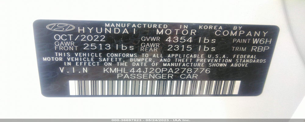 KMHL44J20PA278776 2023 HYUNDAI SONATA photo no. 9